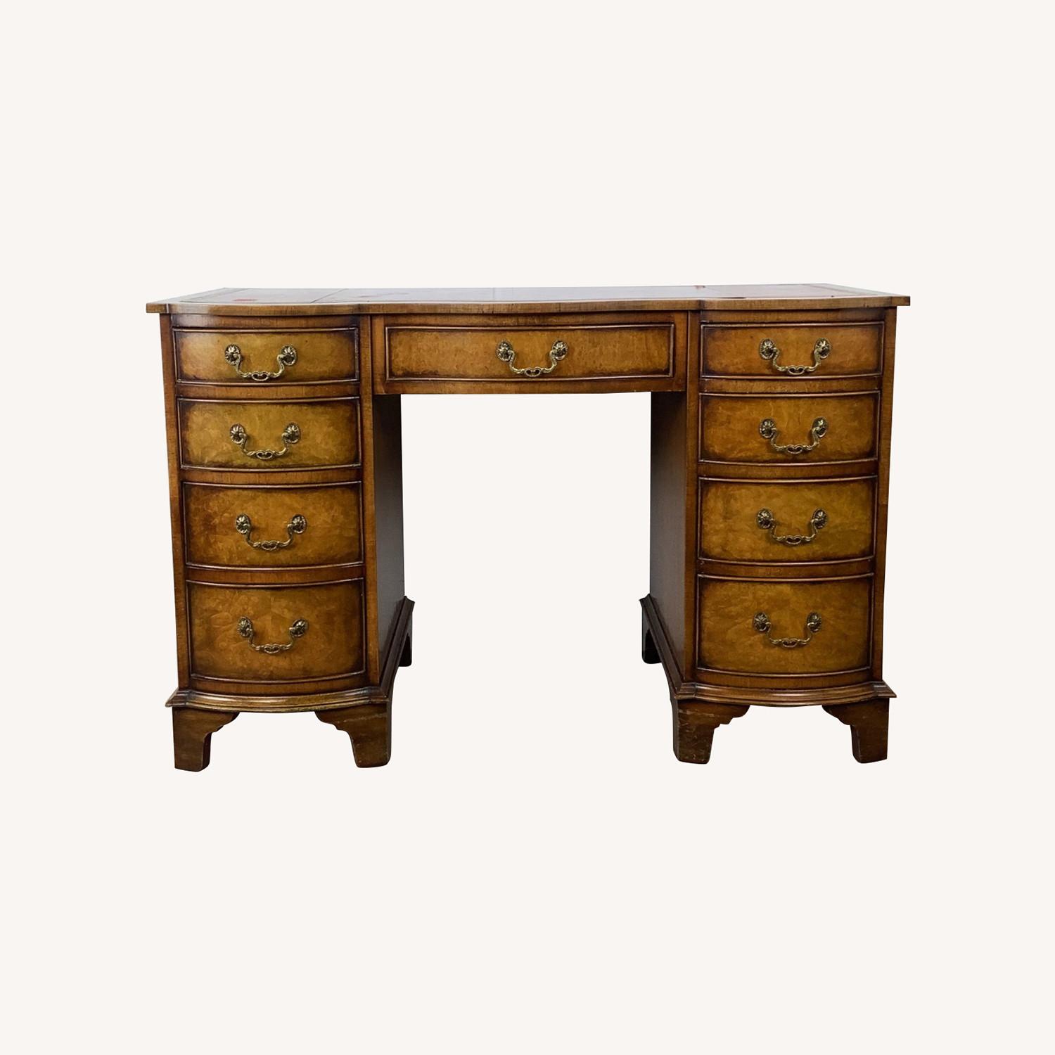 Vintage French Provincial Vanity Desk with Burl - image-0