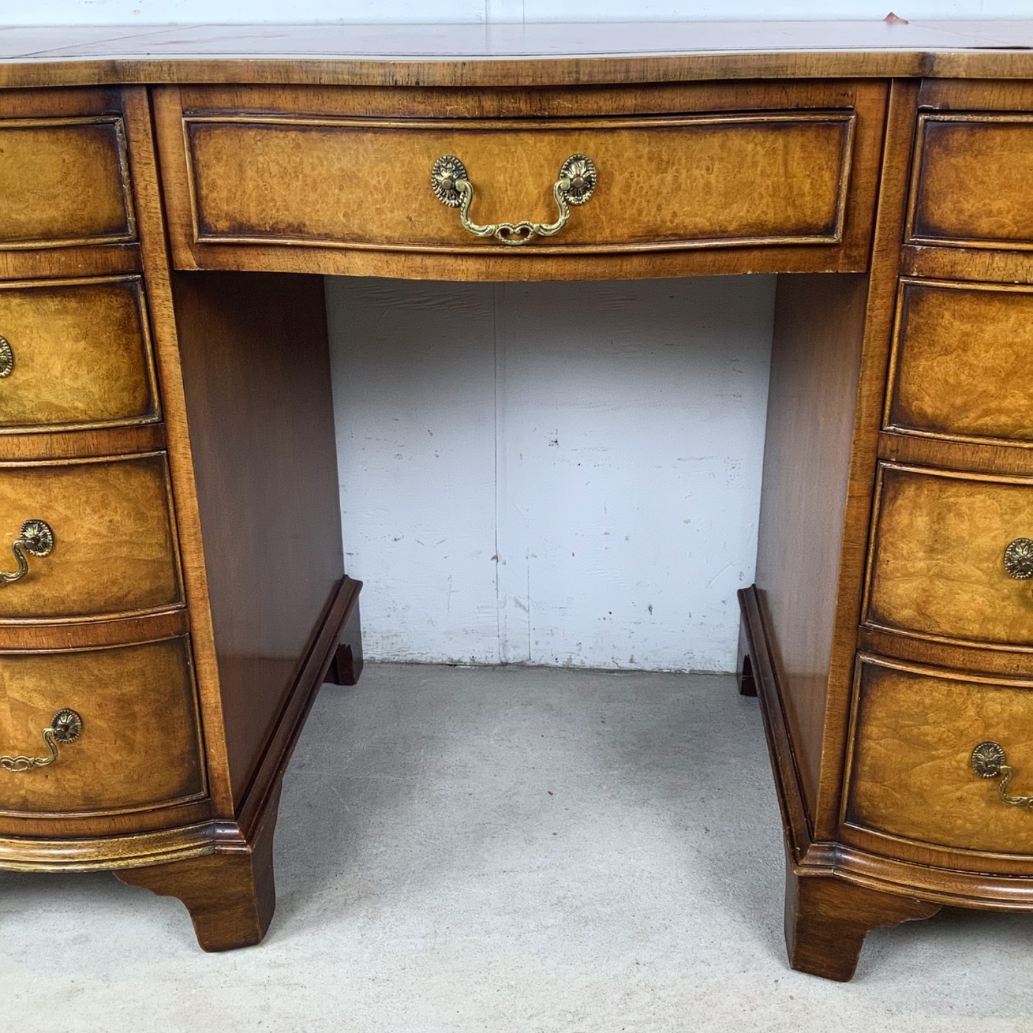 Vintage French Provincial Vanity Desk with Burl - image-4