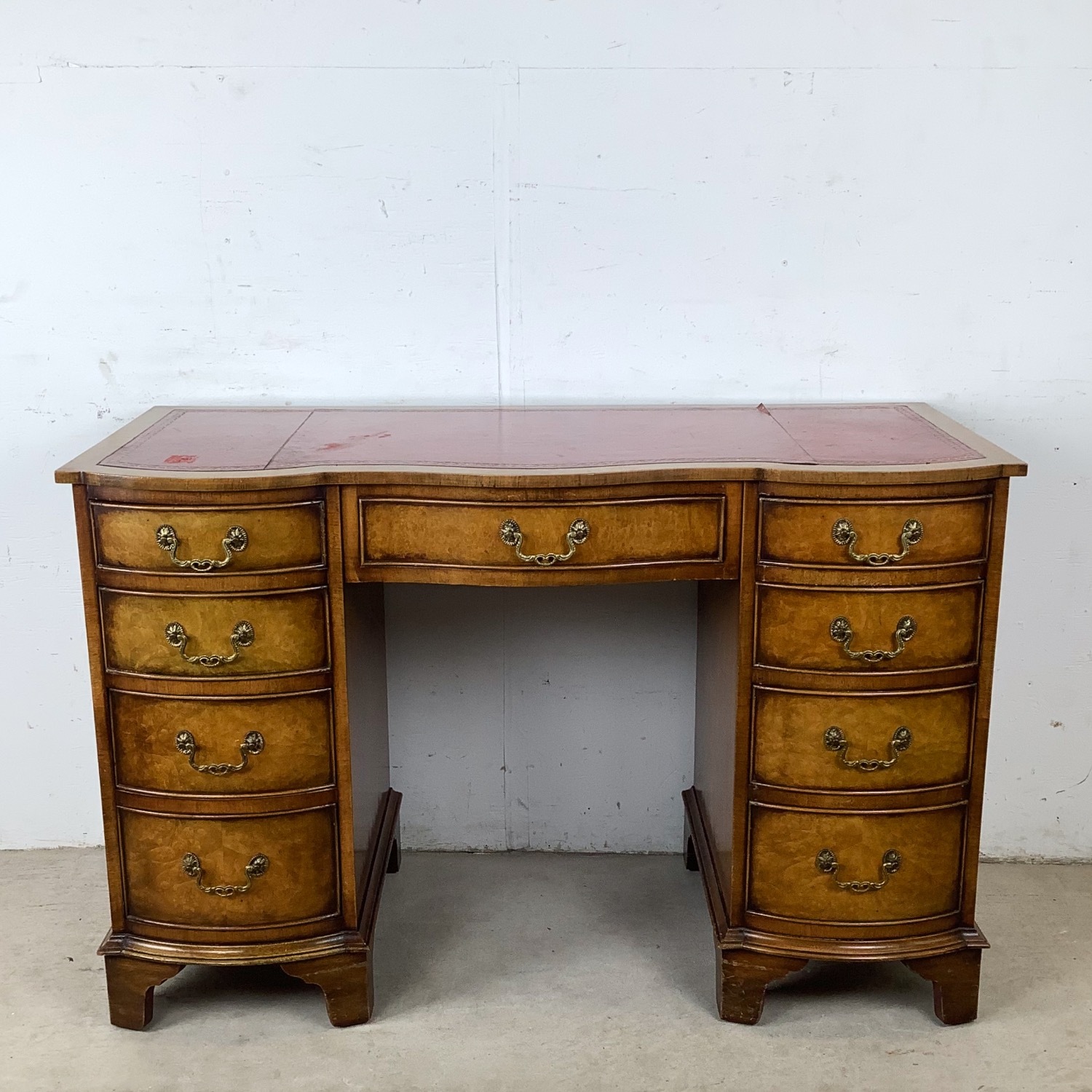 Vintage French Provincial Vanity Desk with Burl - image-2