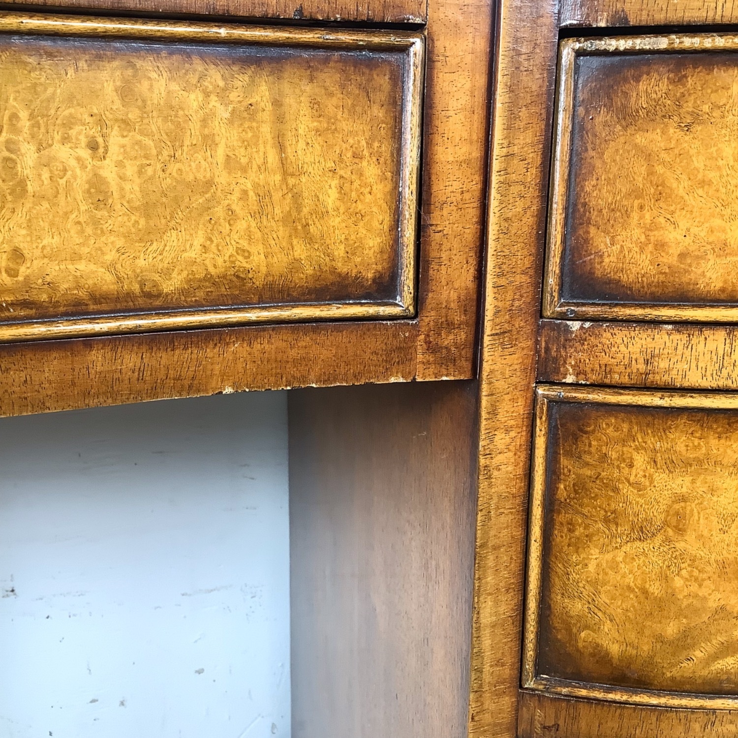 Vintage French Provincial Vanity Desk with Burl - image-11