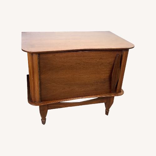 Used Mid-Century Walnut Cabinet Nightstands – Pair for sale on AptDeco
