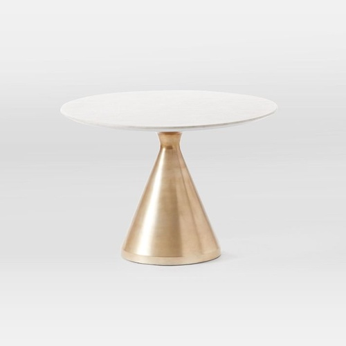 Used West Elm Silhouette Marble Dining Table (44") for sale on AptDeco