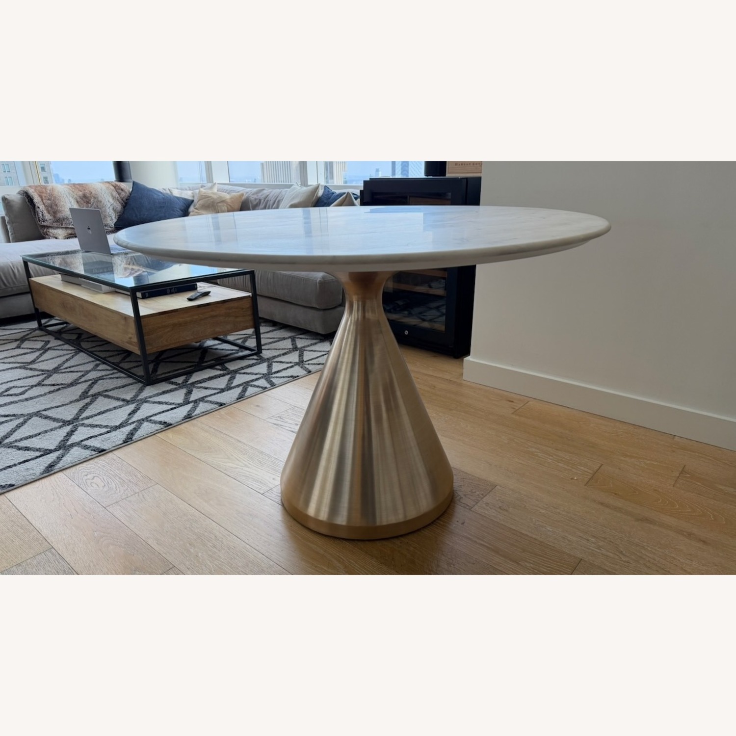 West Elm Silhouette Marble Dining Table (44") - image-2