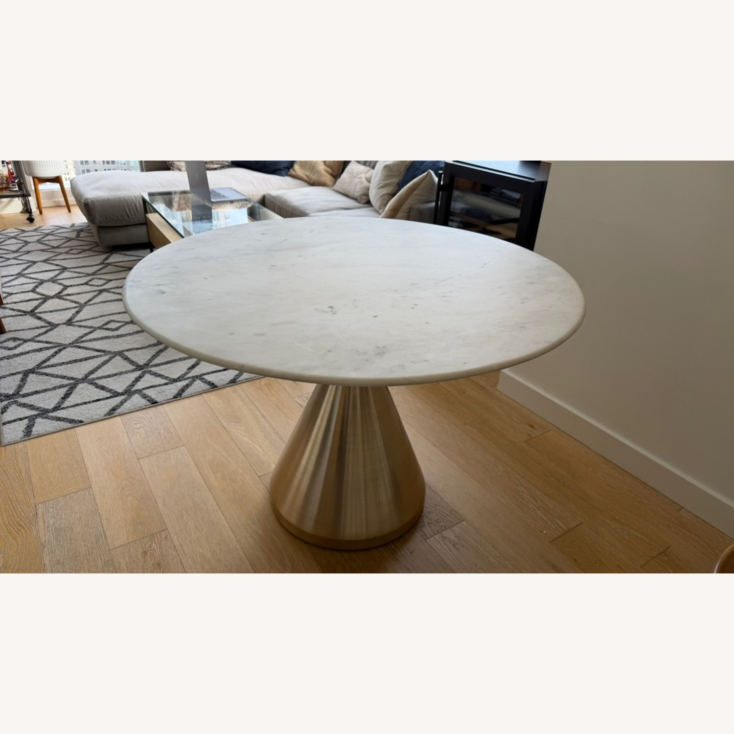 West Elm Silhouette Marble Dining Table (44") - image-3