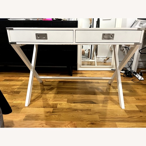 Used Mercury Row Whetzel Writing Desk in White for sale on AptDeco