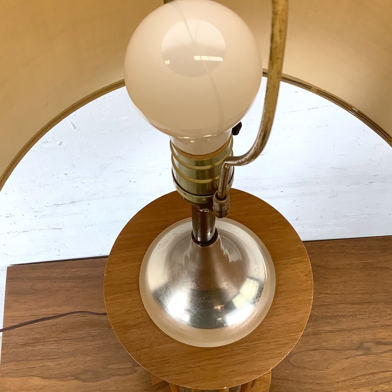 Mid-Century Style Wooden Dowel Table Lamp - image-9