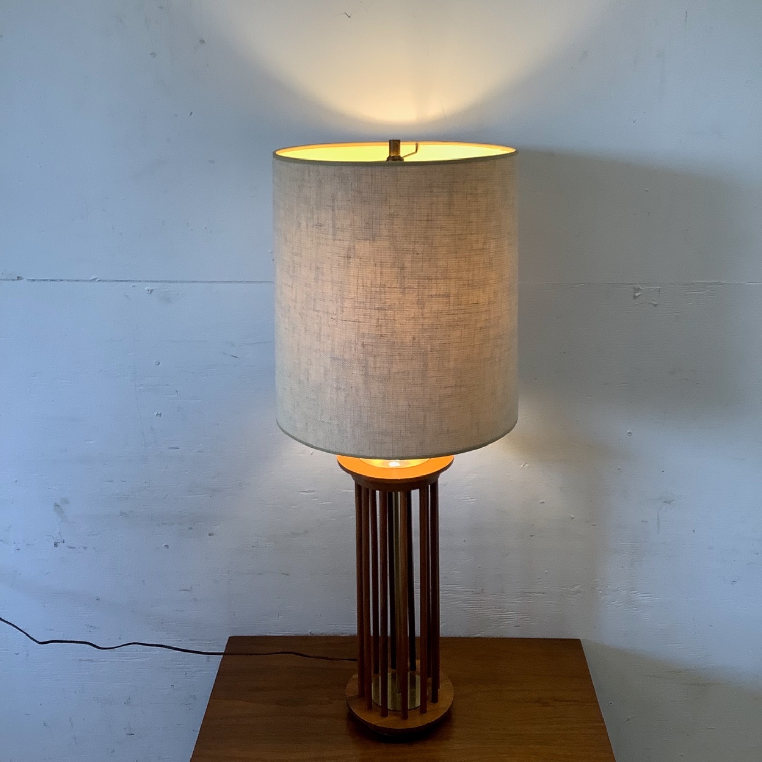 Mid-Century Style Wooden Dowel Table Lamp - image-16
