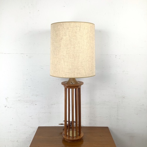 Used Mid-Century Style Wooden Dowel Table Lamp for sale on AptDeco