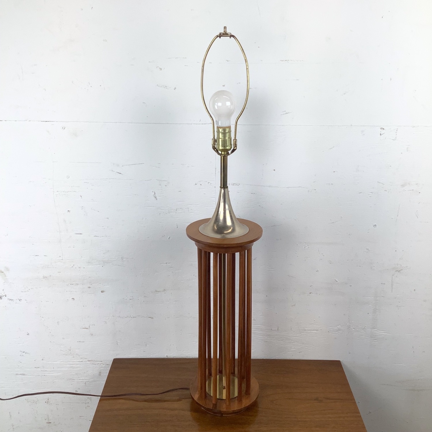 Mid-Century Style Wooden Dowel Table Lamp - image-13