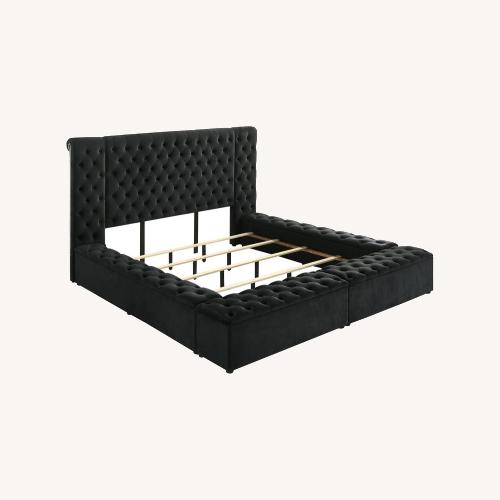 Used Black King Bed for sale on AptDeco