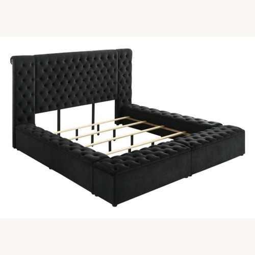 Used Black King Bed for sale on AptDeco