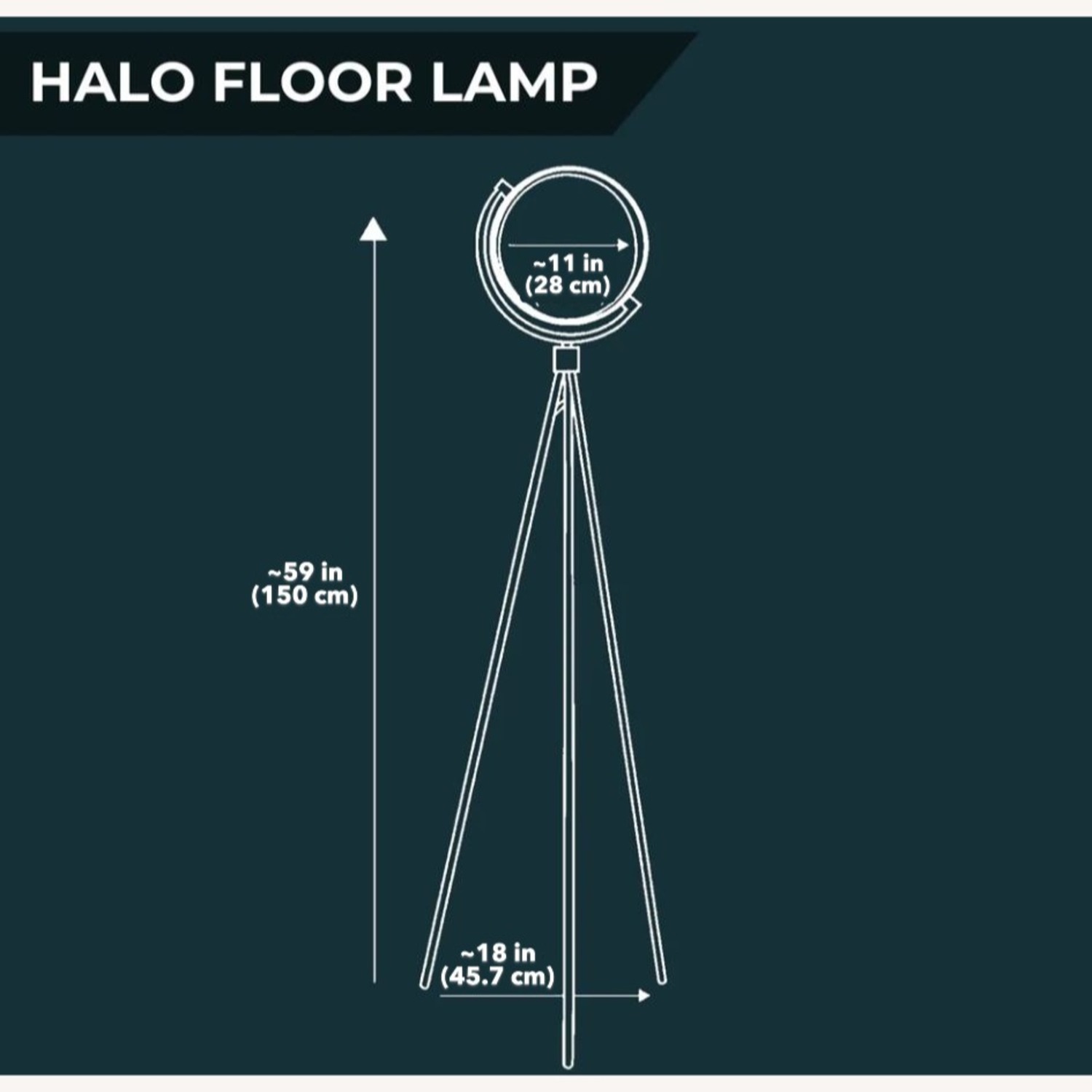 Halo Tripod Floor Lamp - 3 Light Temperatures - image-3