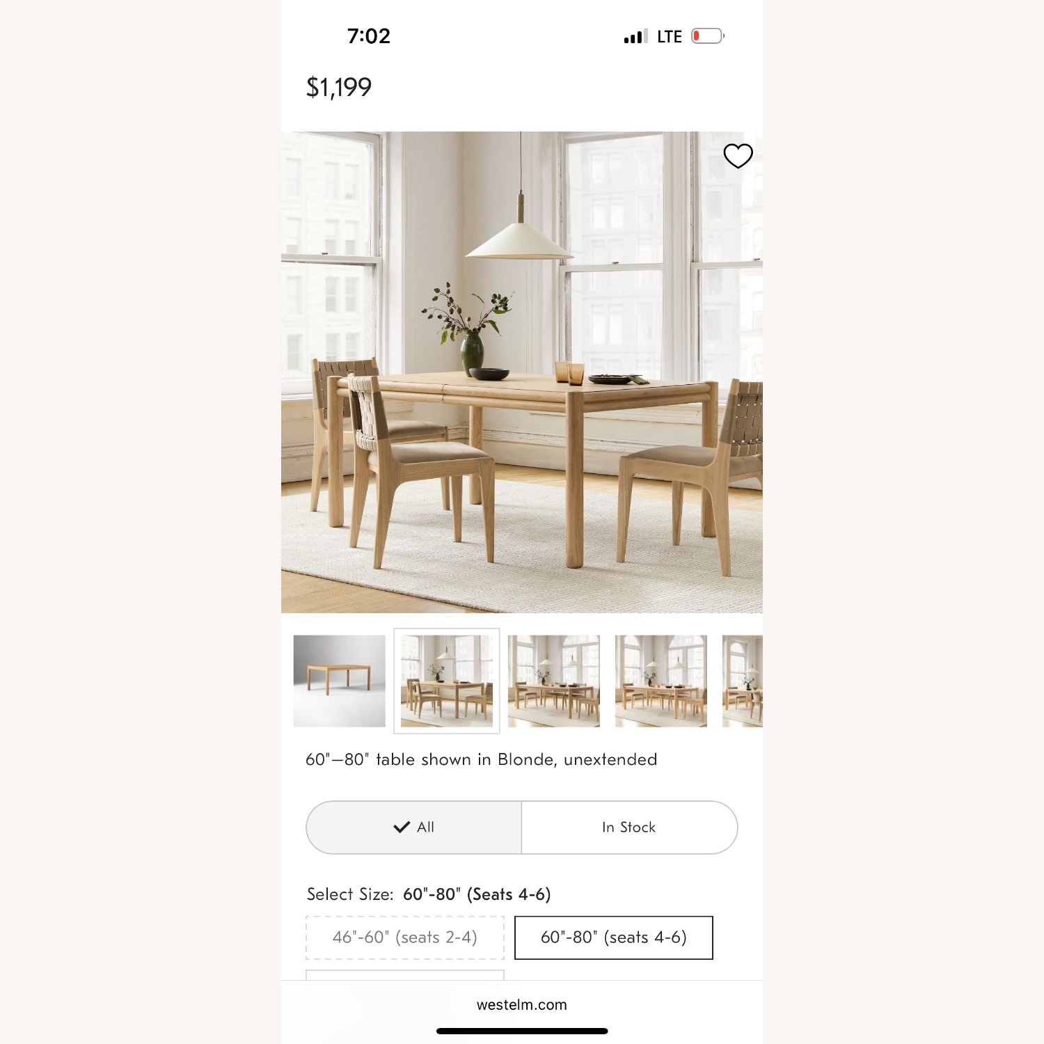 West Elm Miles Extendable Dining Table - image-1