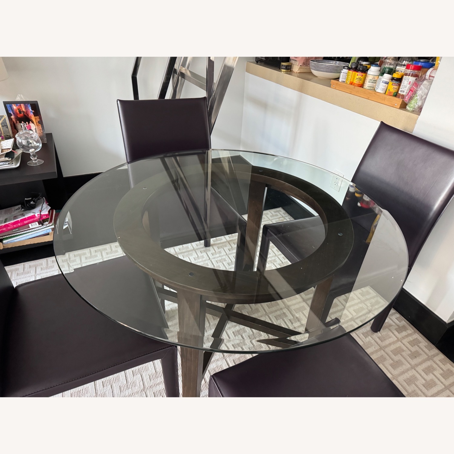 Glass Table Dining Set (4x Chairs) - image-2