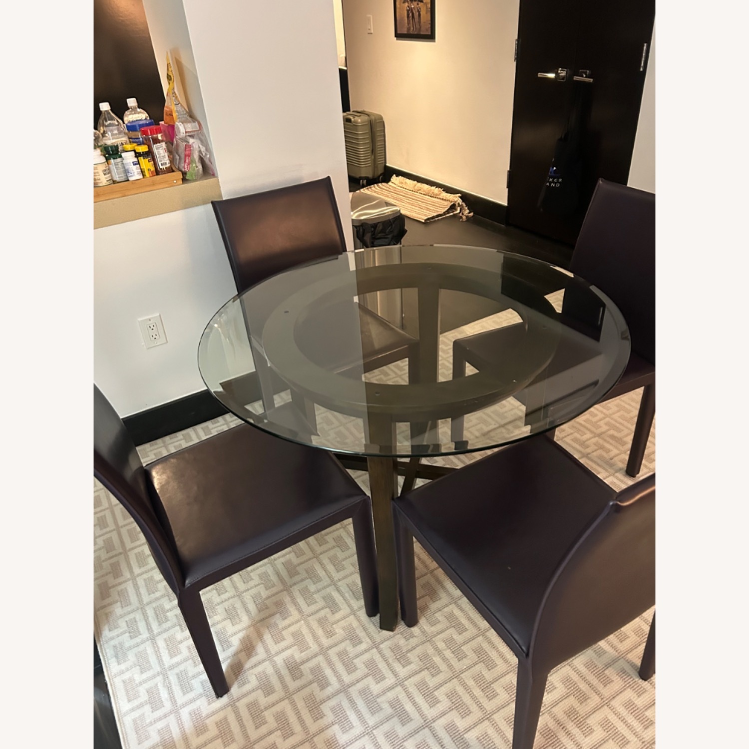 Glass Table Dining Set (4x Chairs) - image-3