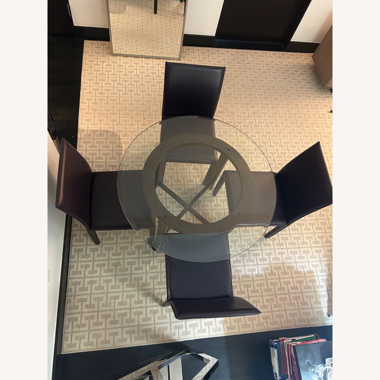 Glass Table Dining Set (4x Chairs) - image-4