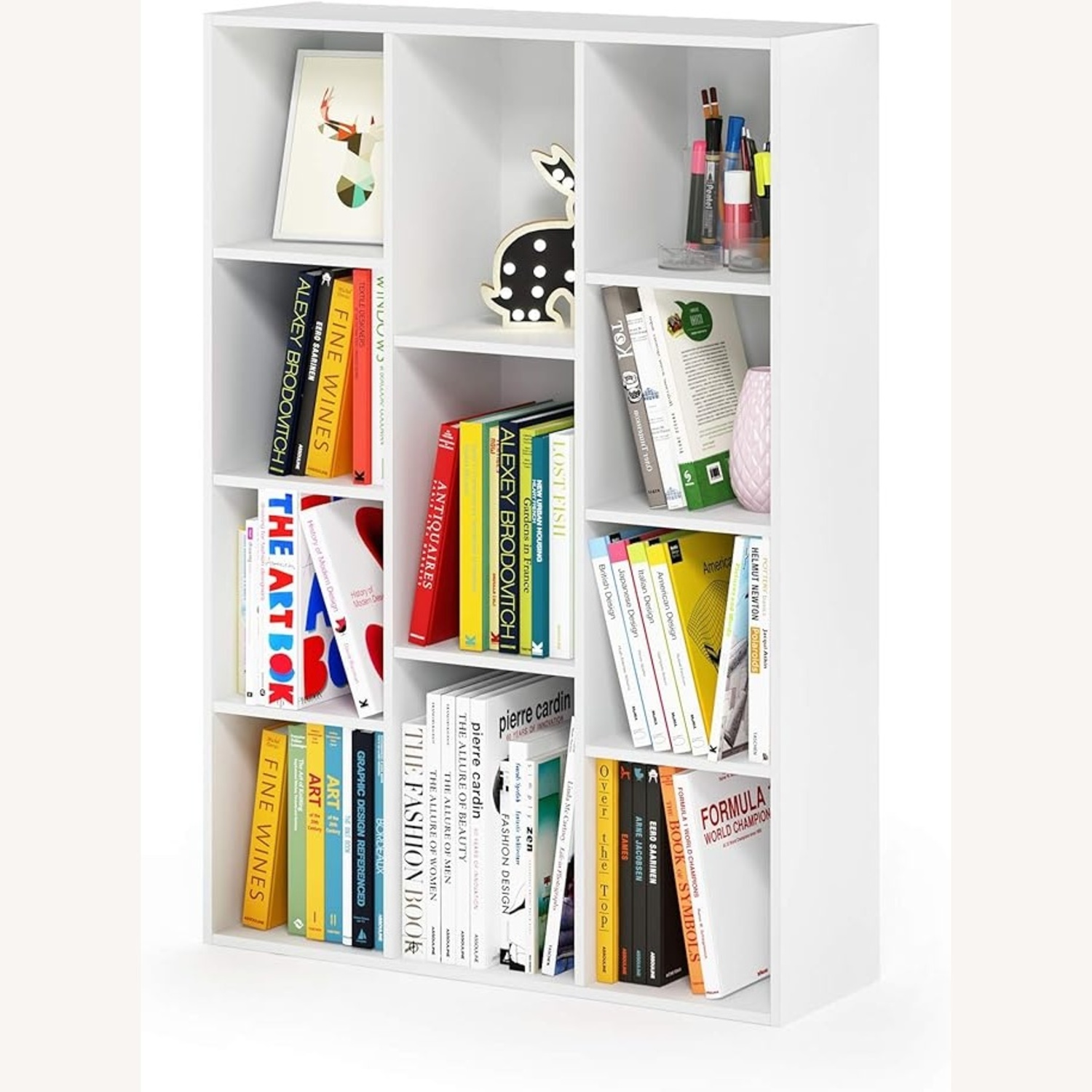 White Wood Bookcase - image-4
