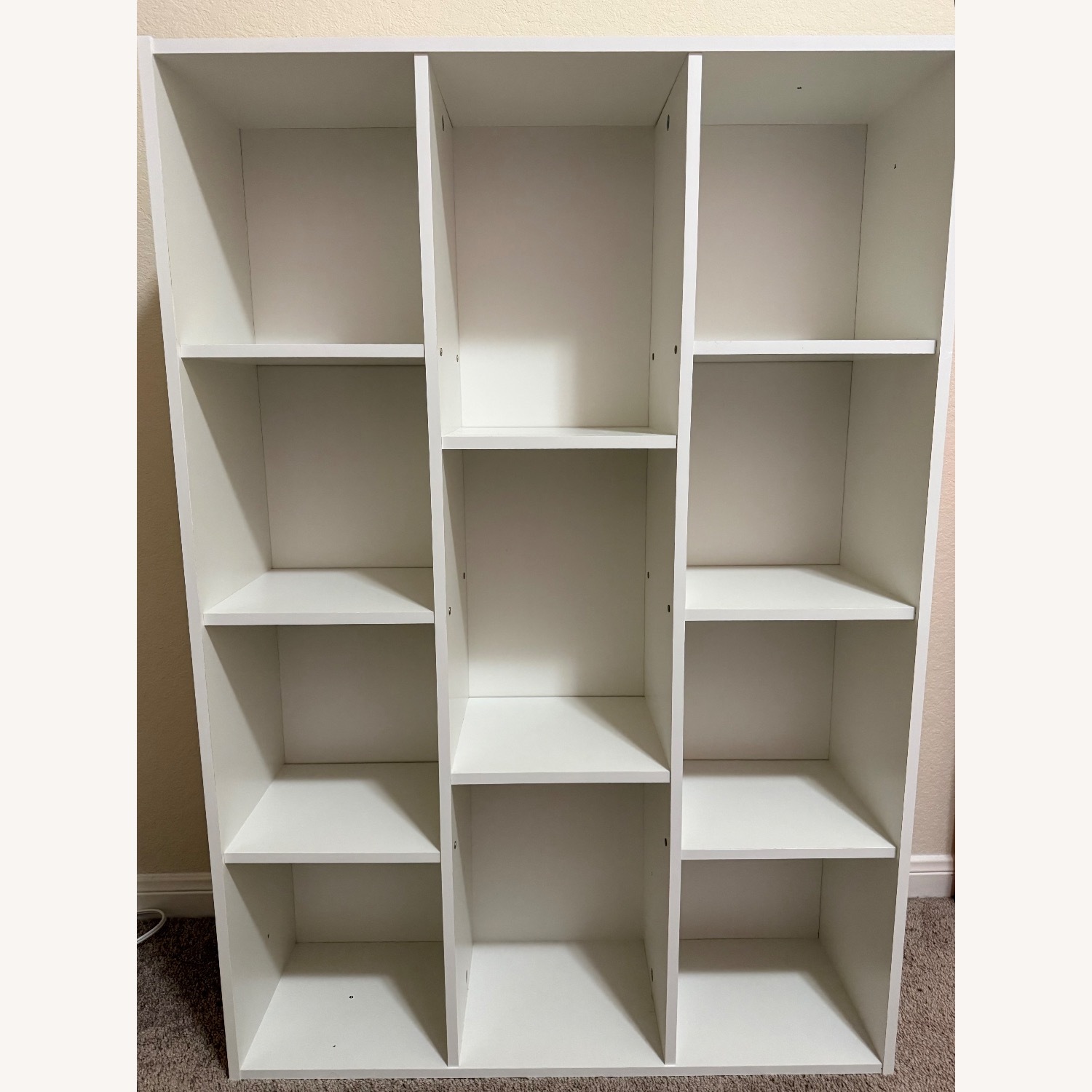 White Wood Bookcase - image-1