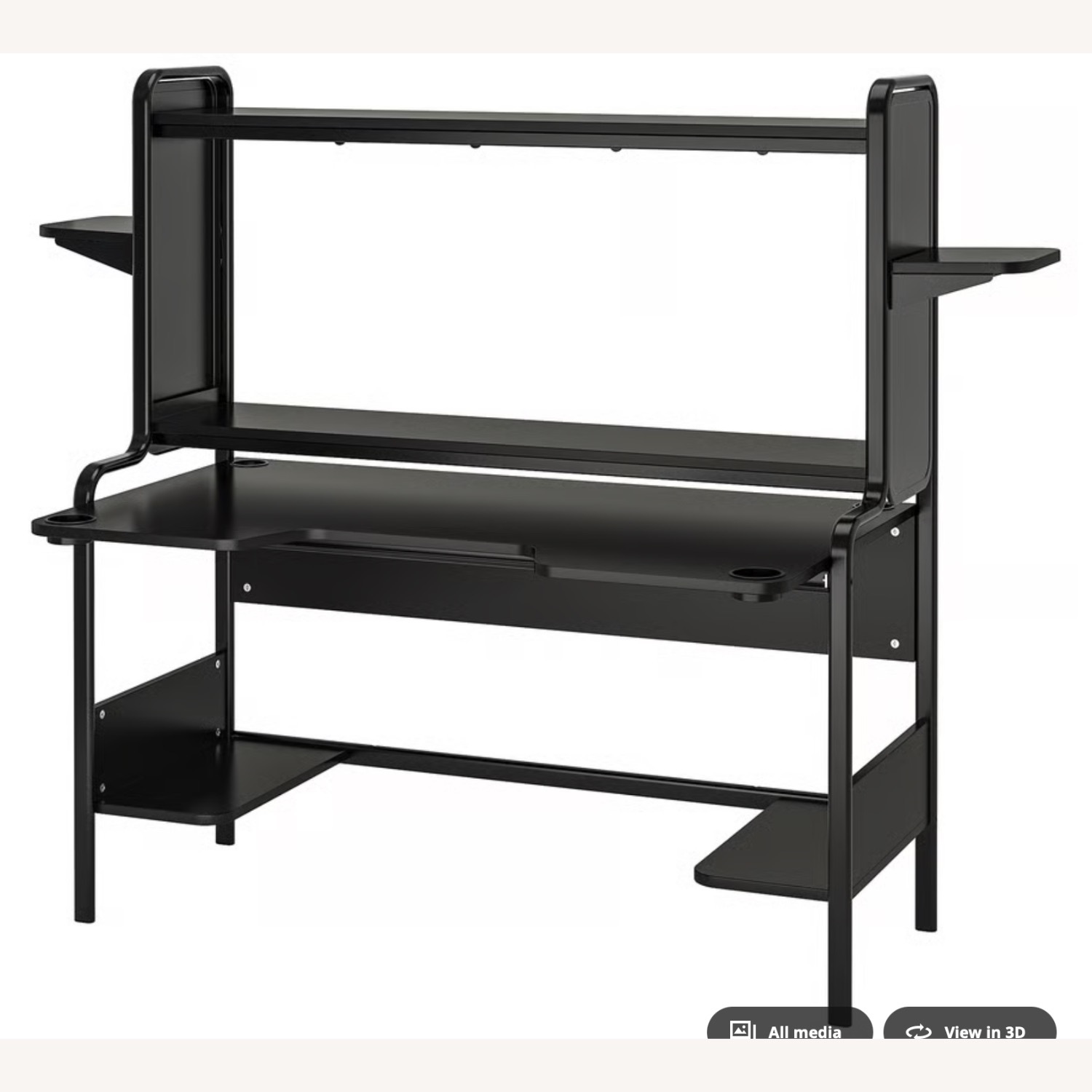 IKEA Fredde Black Gaming Desk - image-0