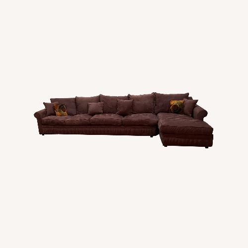 Used Grape Couch W Chaise for sale on AptDeco