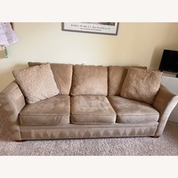 Natural Microsuede Sleeper Sofa