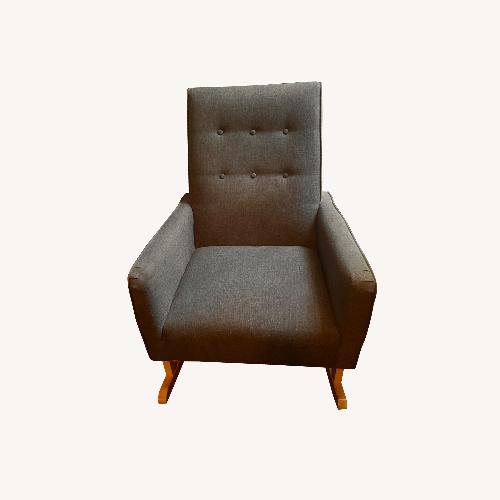 Used Ethan Allen Light Gray Fabric Accent Chair for sale on AptDeco