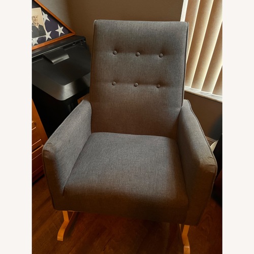 Used Ethan Allen Light Gray Fabric Accent Chair for sale on AptDeco