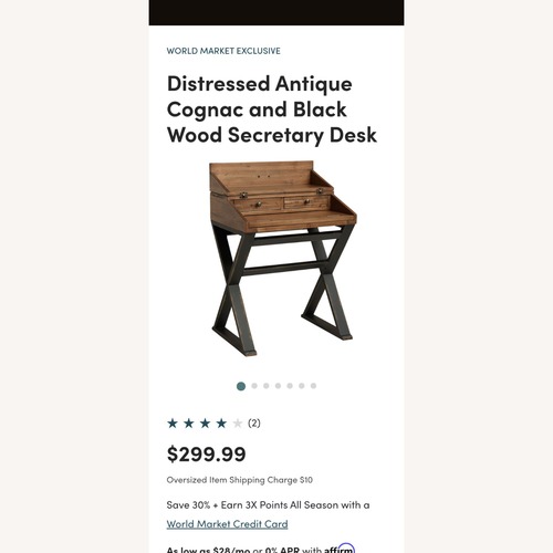 Used Modern Brands Dark Brown Wood Desk for sale on AptDeco