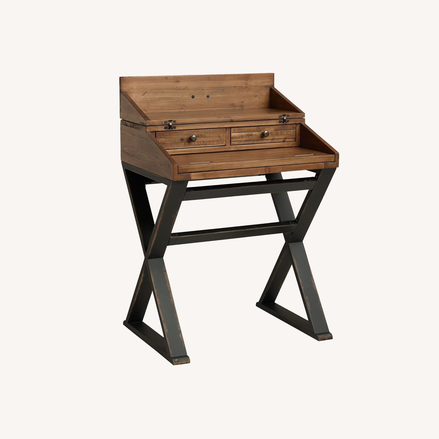 Modern Brands Dark Brown Wood Desk - image-0