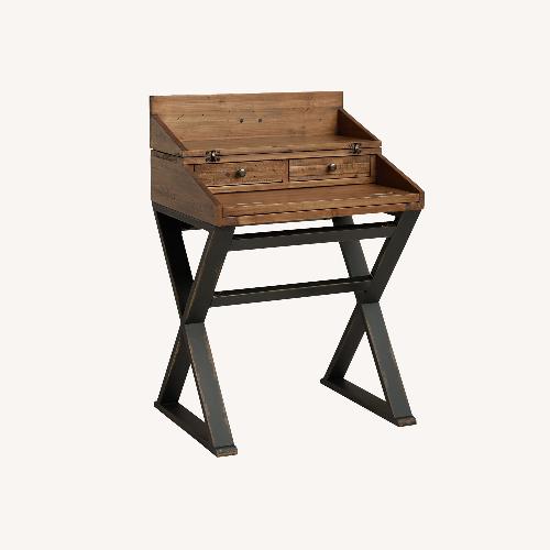 Used Modern Brands Dark Brown Wood Desk for sale on AptDeco