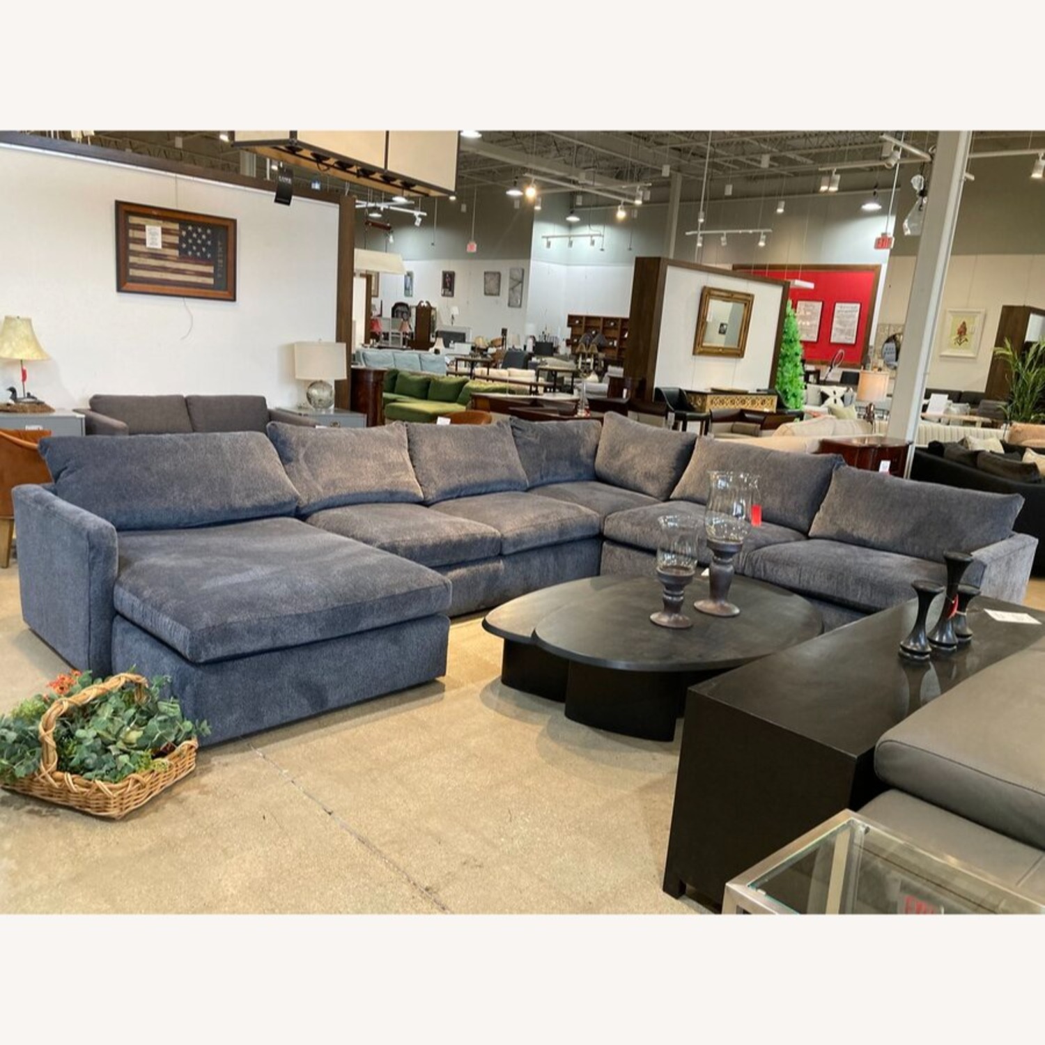 Oversized Down Filled Chenille 4pc Sectional - image-2