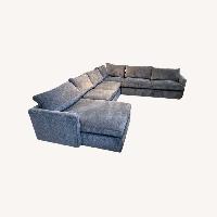 Oversized Down Filled Chenille 4pc Sectional