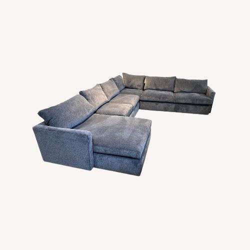Used Oversized Down Filled Chenille 4pc Sectional for sale on AptDeco