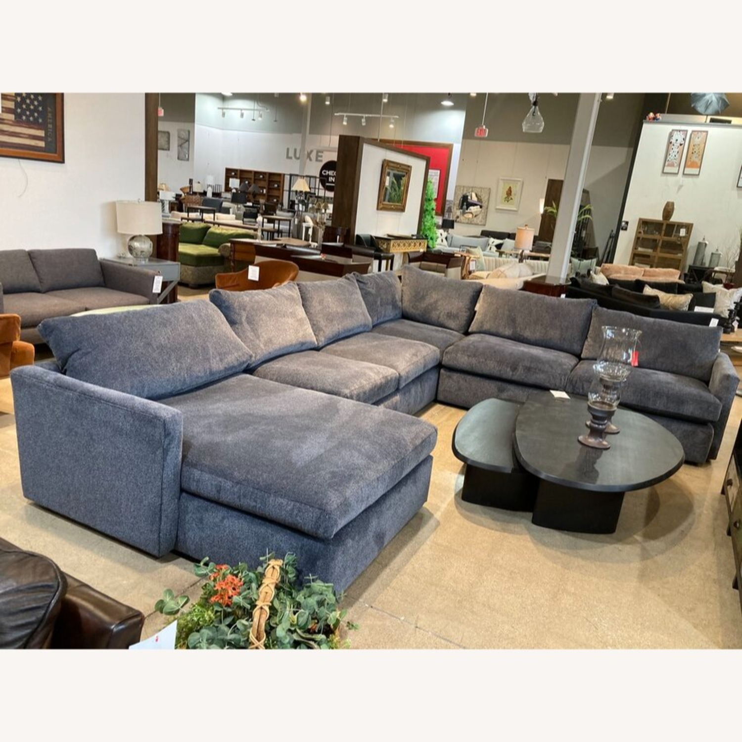 Oversized Down Filled Chenille 4pc Sectional - image-3