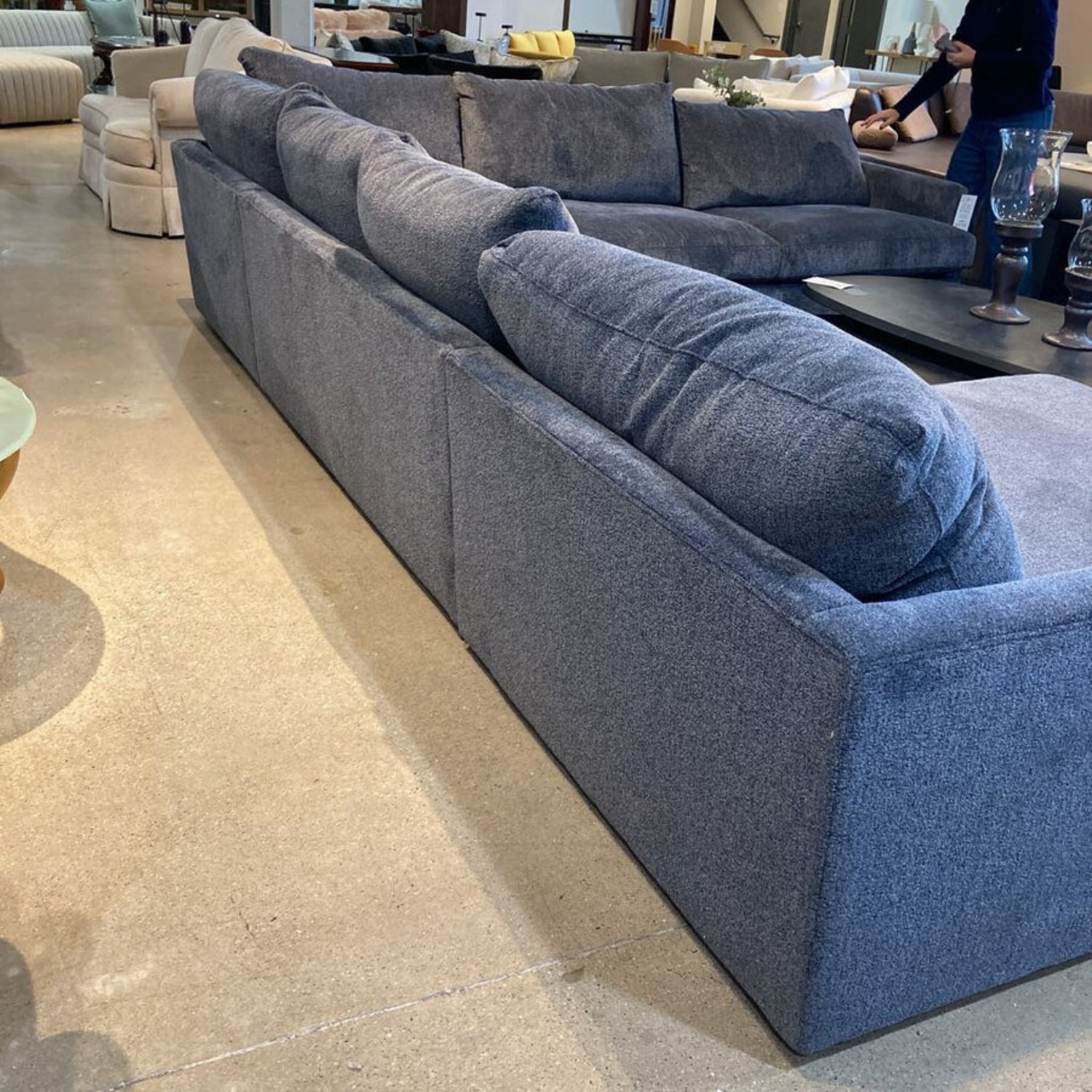 Oversized Down Filled Chenille 4pc Sectional - image-12