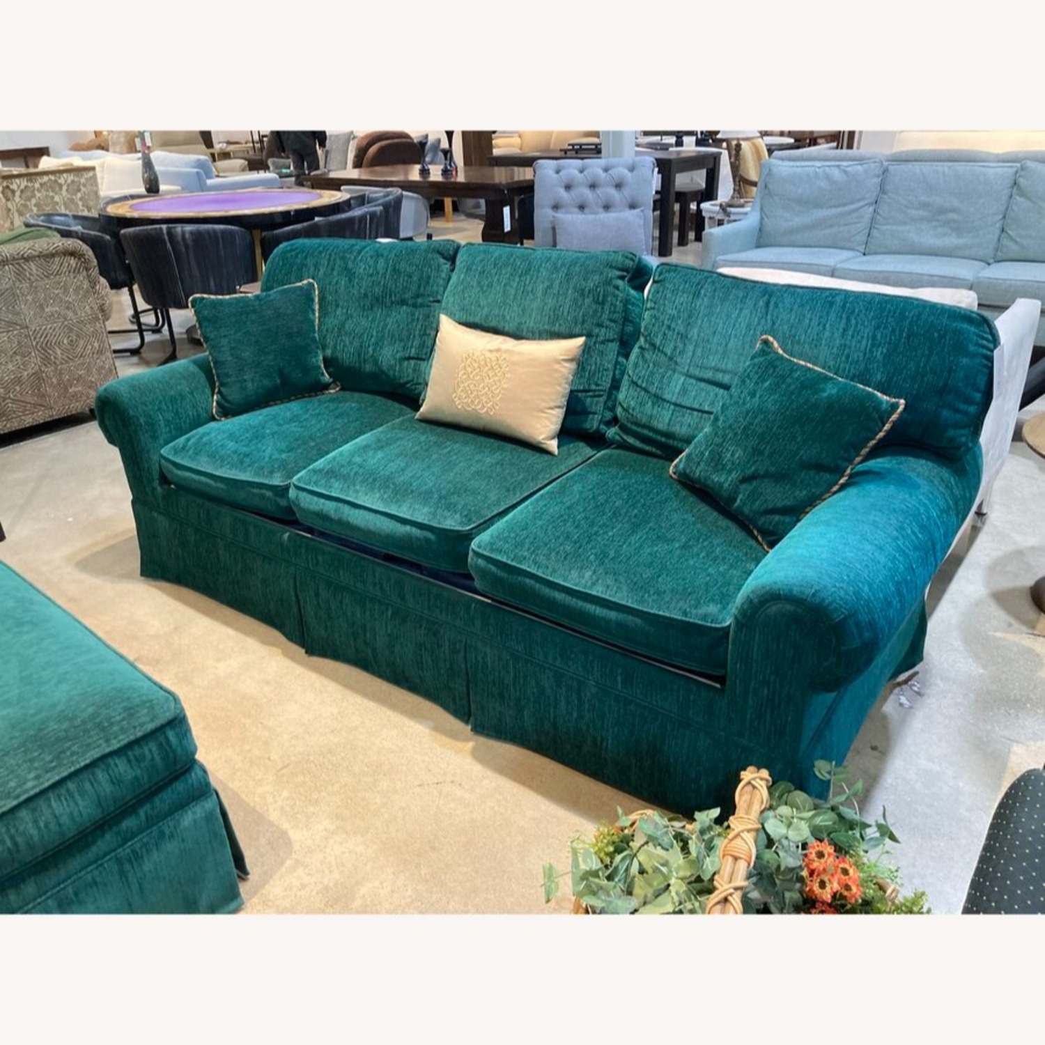 Custom Ashley Manor Queen Sleeper w/ Ottoman Sofa - image-2