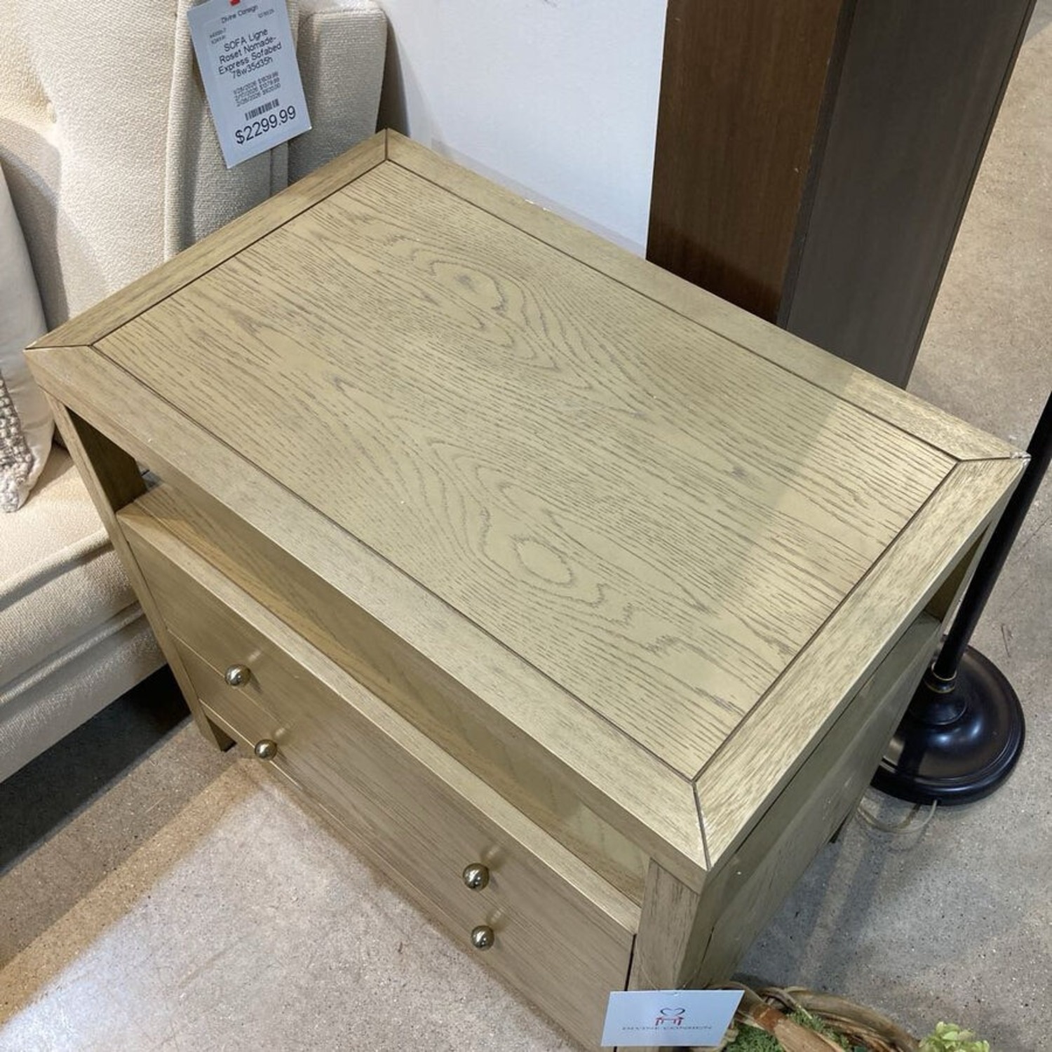 Celine 2-Drawer Nightstand Taupe - image-3