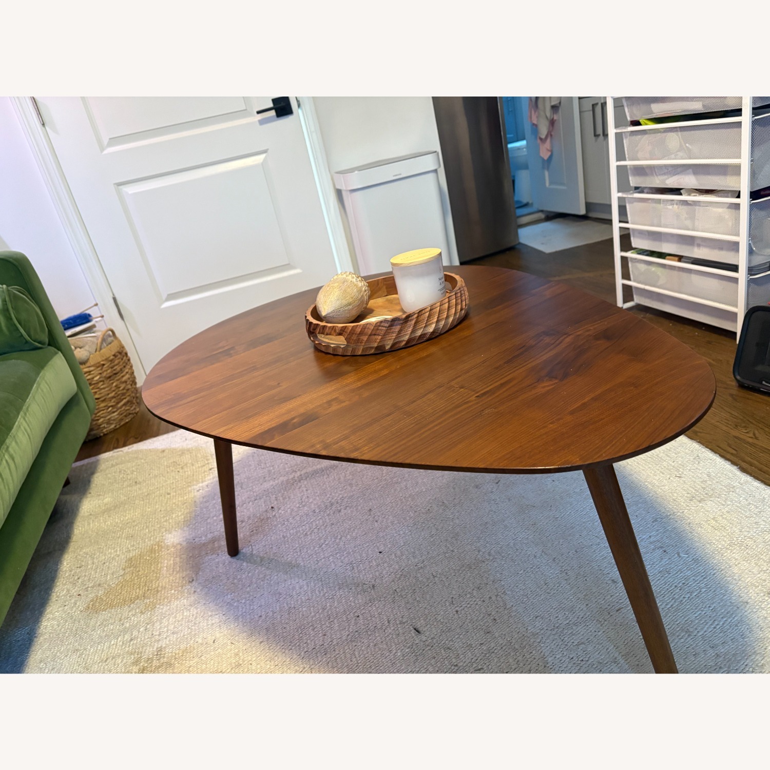 Article Amoeba Dark Brown Wood Coffee Table - image-3