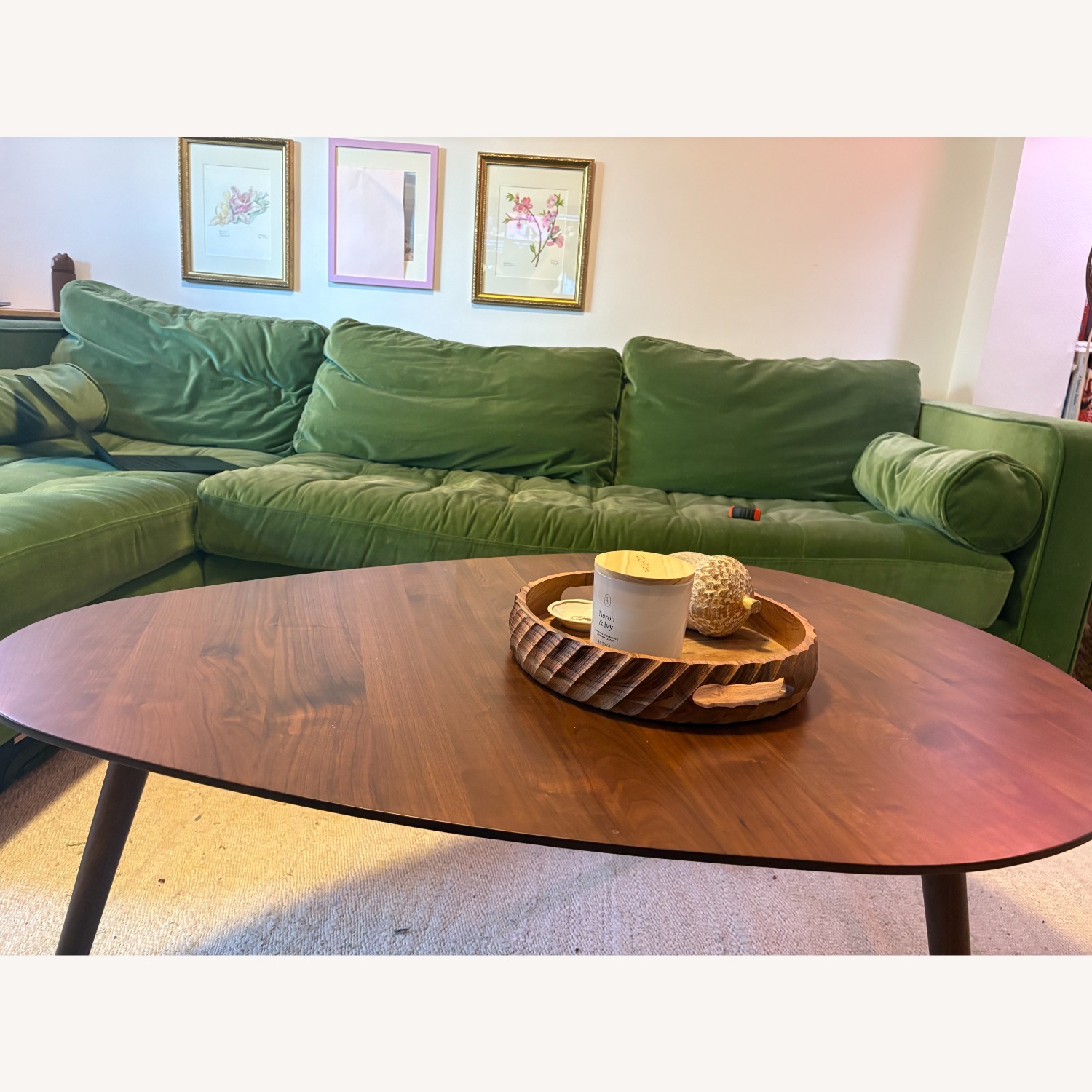 Article Amoeba Dark Brown Wood Coffee Table - image-4