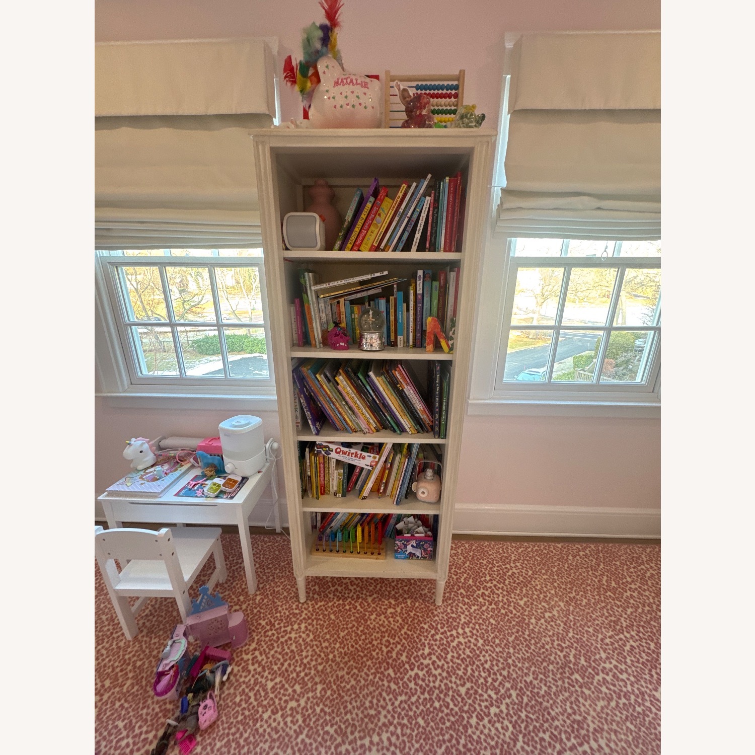 Restoration Hardware White Wood Bookcase - image-2