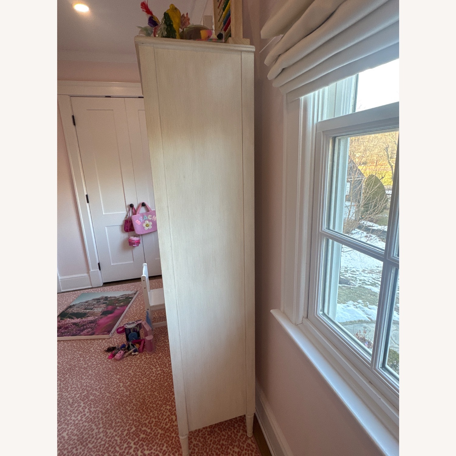 Restoration Hardware White Wood Bookcase - image-3