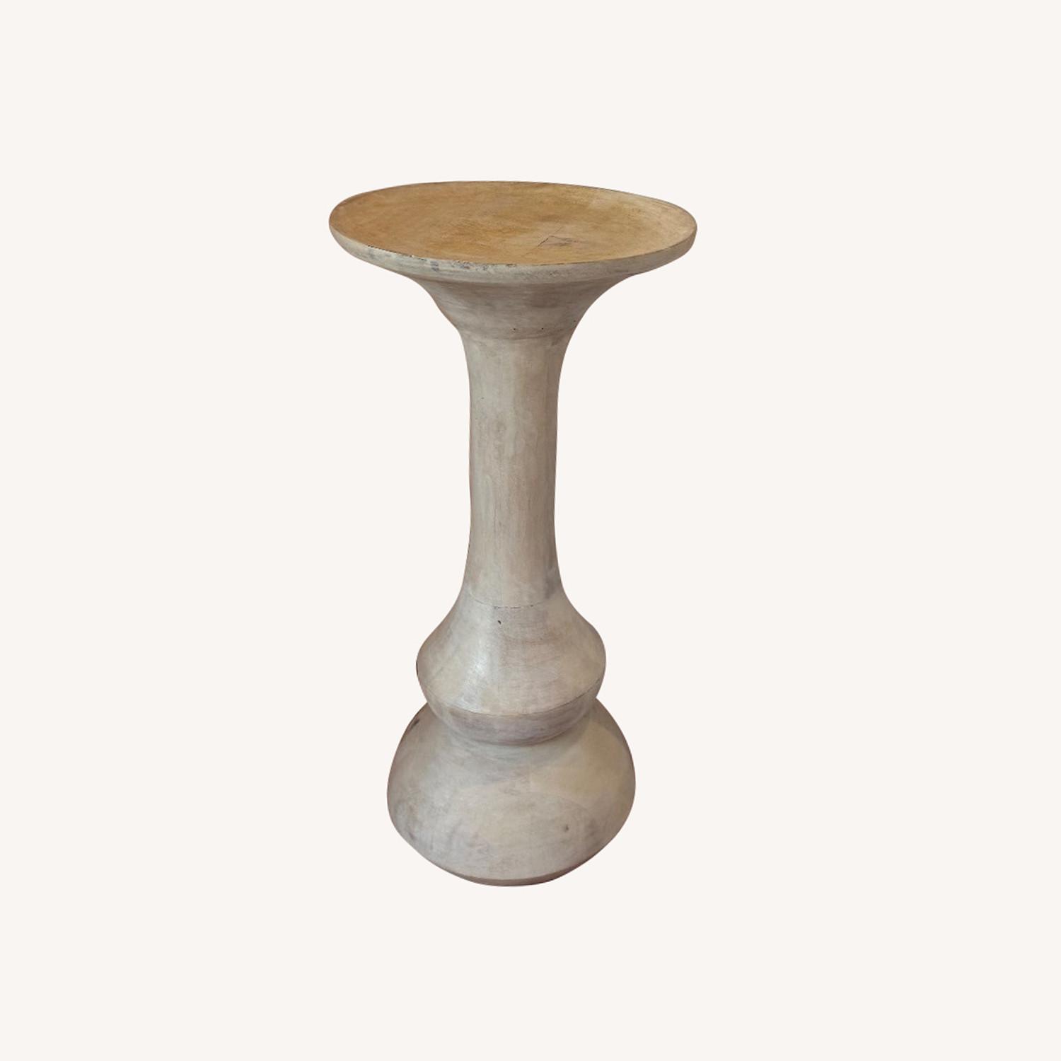 Anthropologie White Wood Side Table - image-0