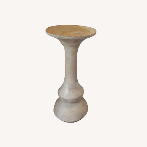 Used Anthropologie White Wood Side Table for sale on AptDeco