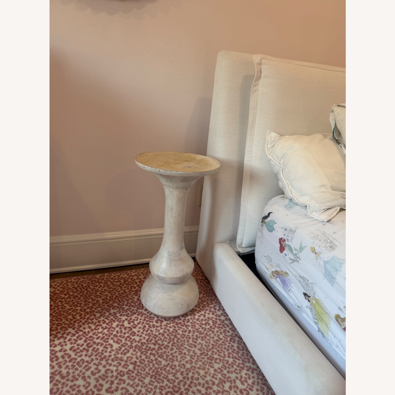 Anthropologie White Wood Side Table - image-1