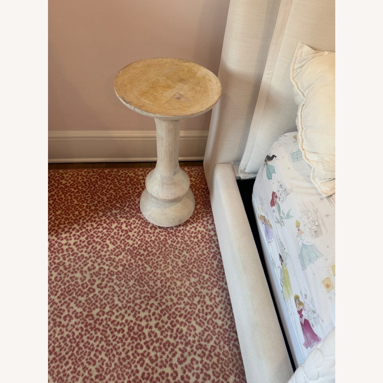 Anthropologie White Wood Side Table - image-3