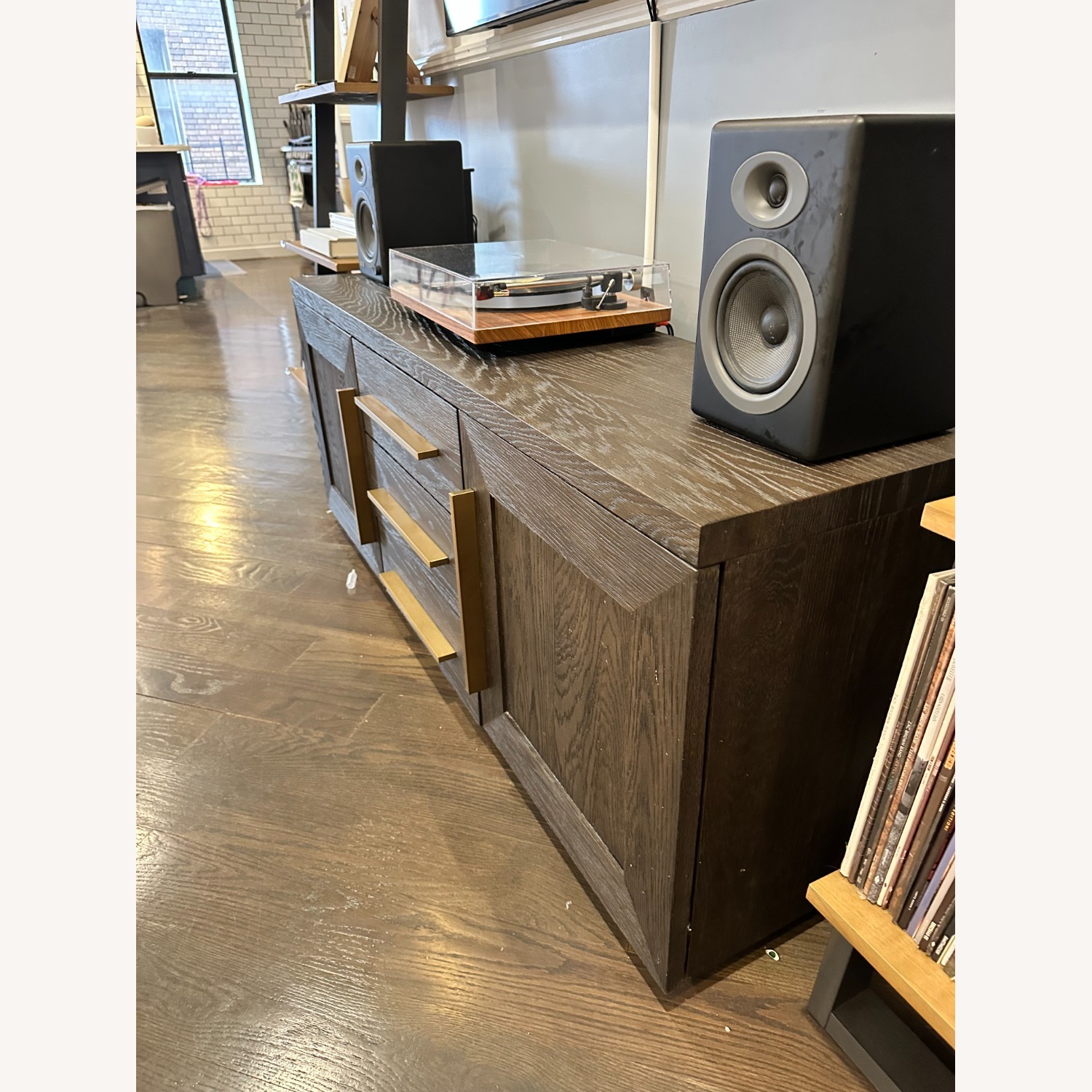 Machinto Double-door Media Console With Drawers - image-2