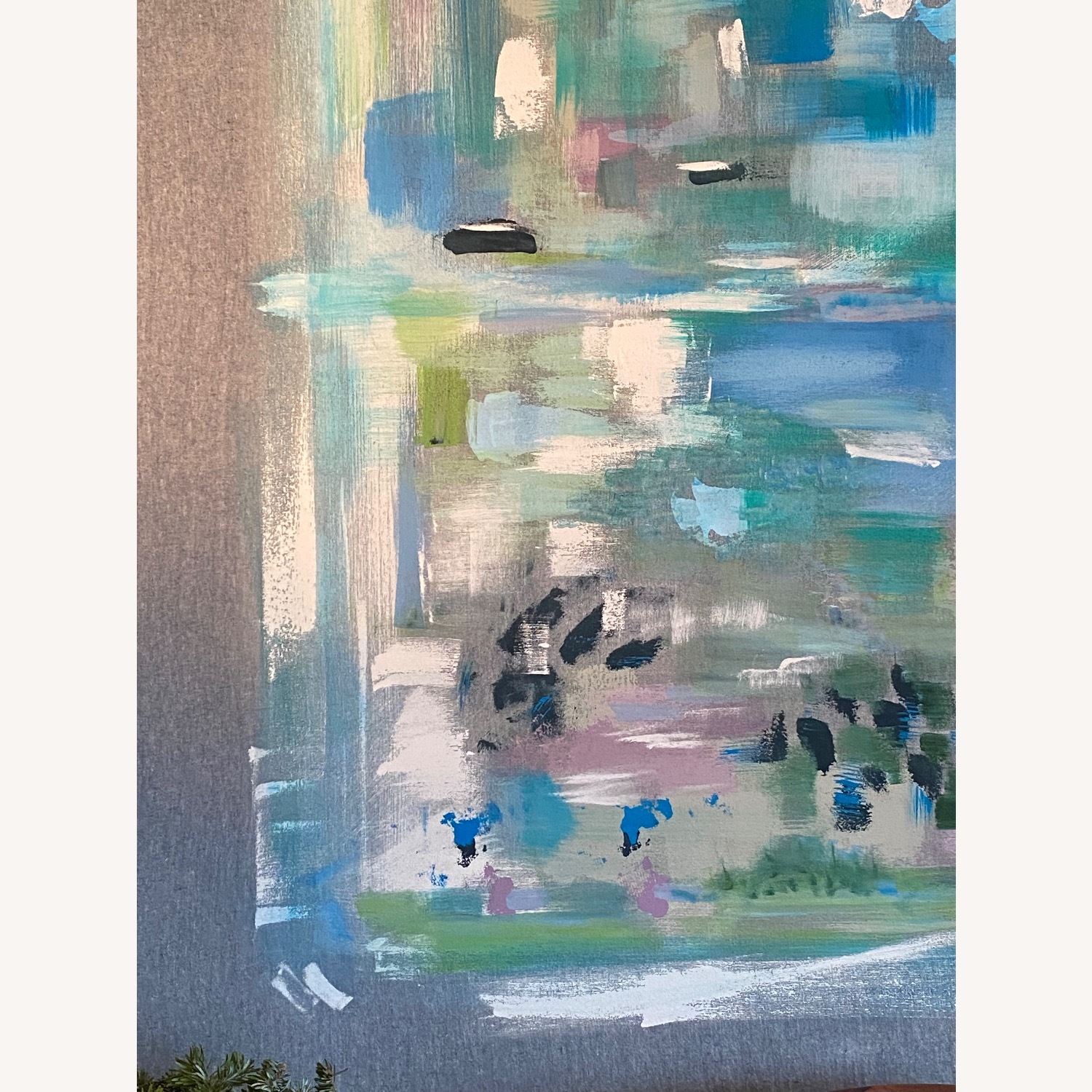 Original Art Blue Fabric Wall Art - image-6