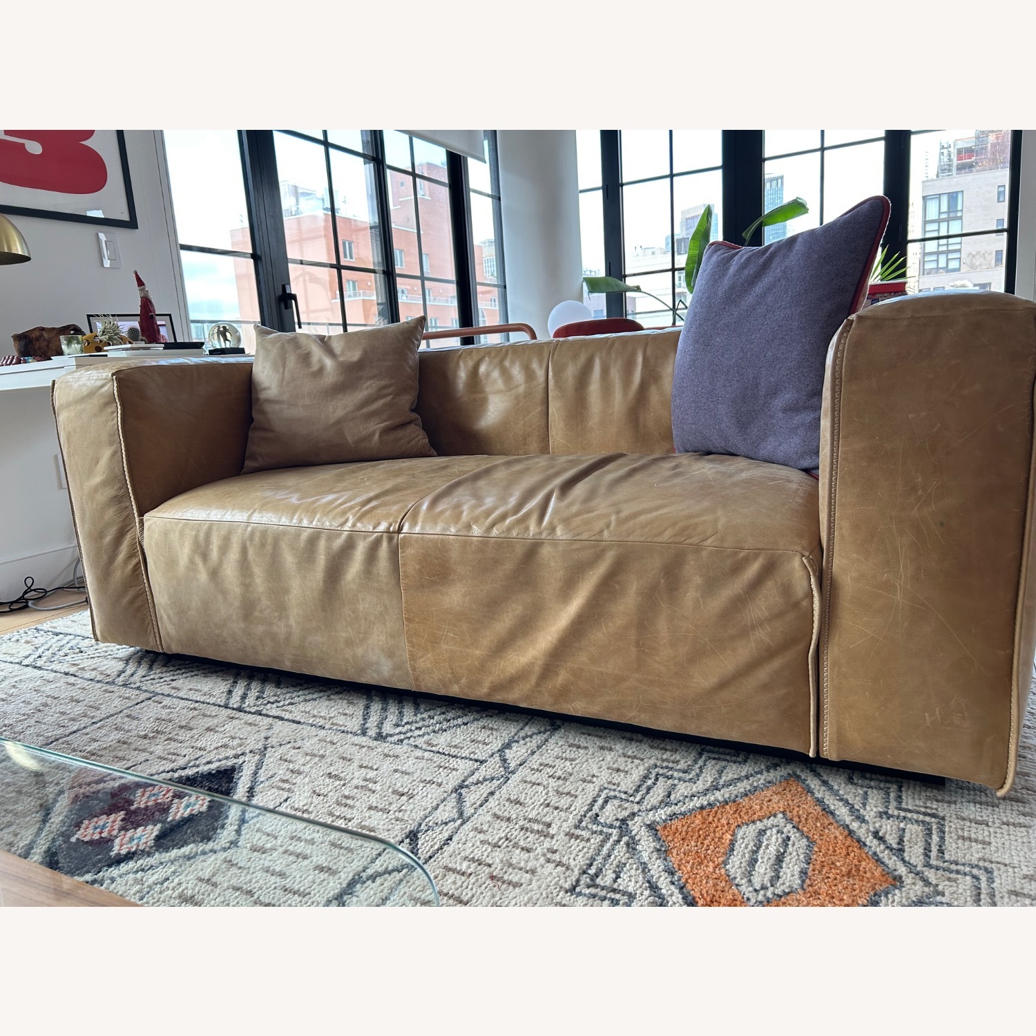 Blue Dot Cleon 76" Leather Sofa - image-1