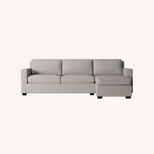 Used West Elm Henry Sleeper Sectional, Gravel Twill for sale on AptDeco