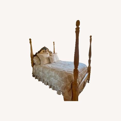 Used Drexel Light Brown Queen Bed for sale on AptDeco